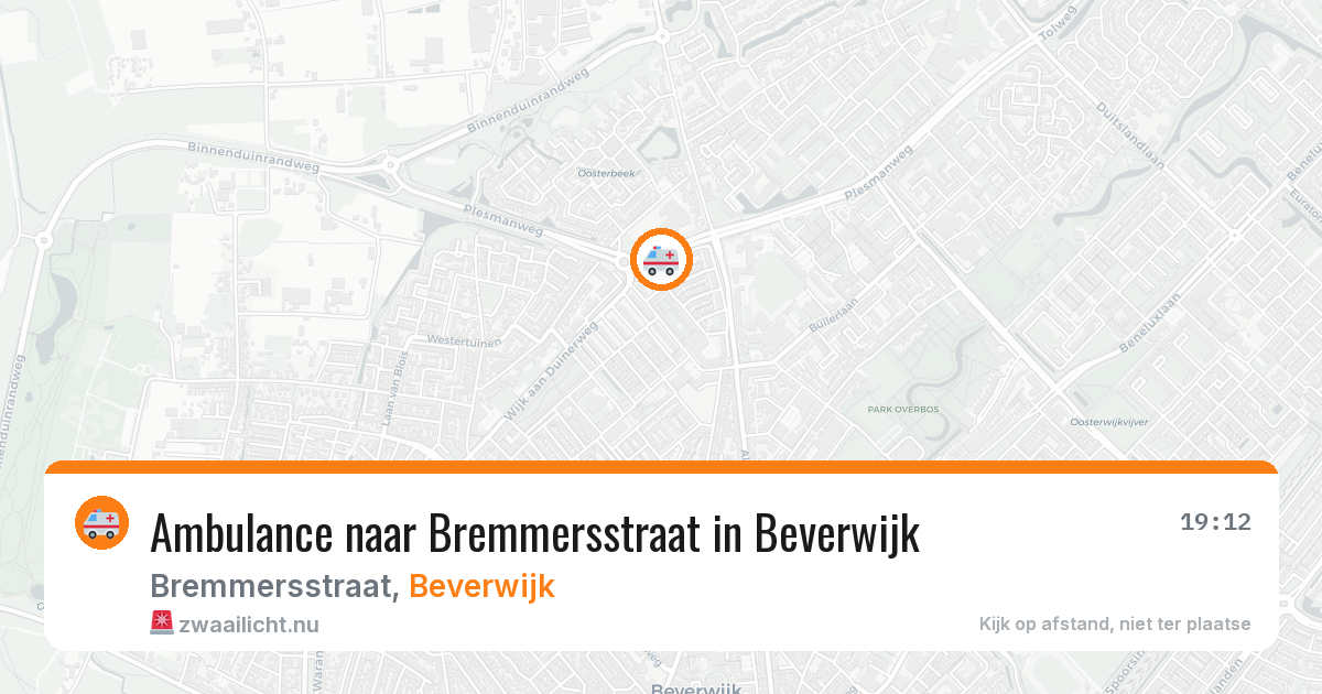 Ambulance naar Bremmersstraat in Beverwijk — 21 jul 2026
