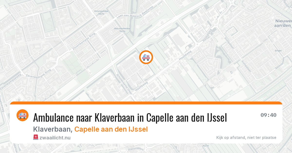 Ambulance naar Klaverbaan in Capelle aan den IJssel — 25 jul 2026