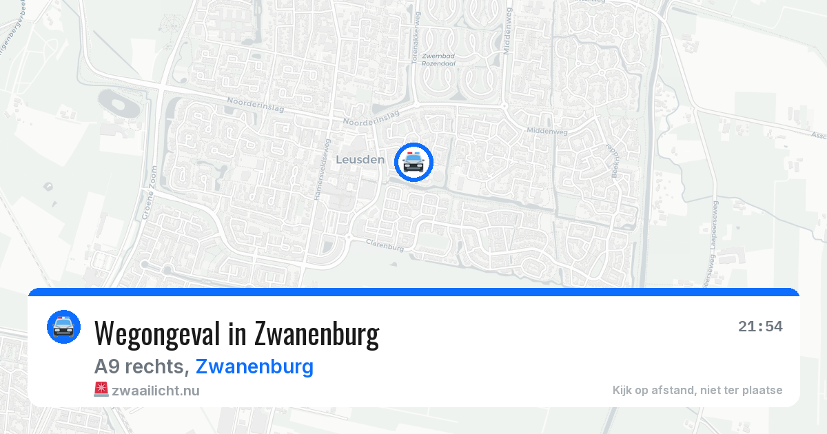 Wegongeval in Zwanenburg — 21 mrt 2026