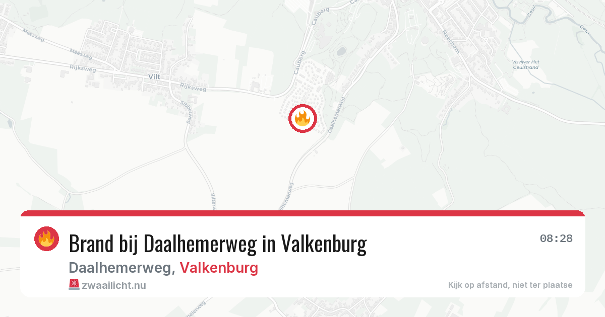 Brand bij Daalhemerweg in Valkenburg — 8 jul 2026