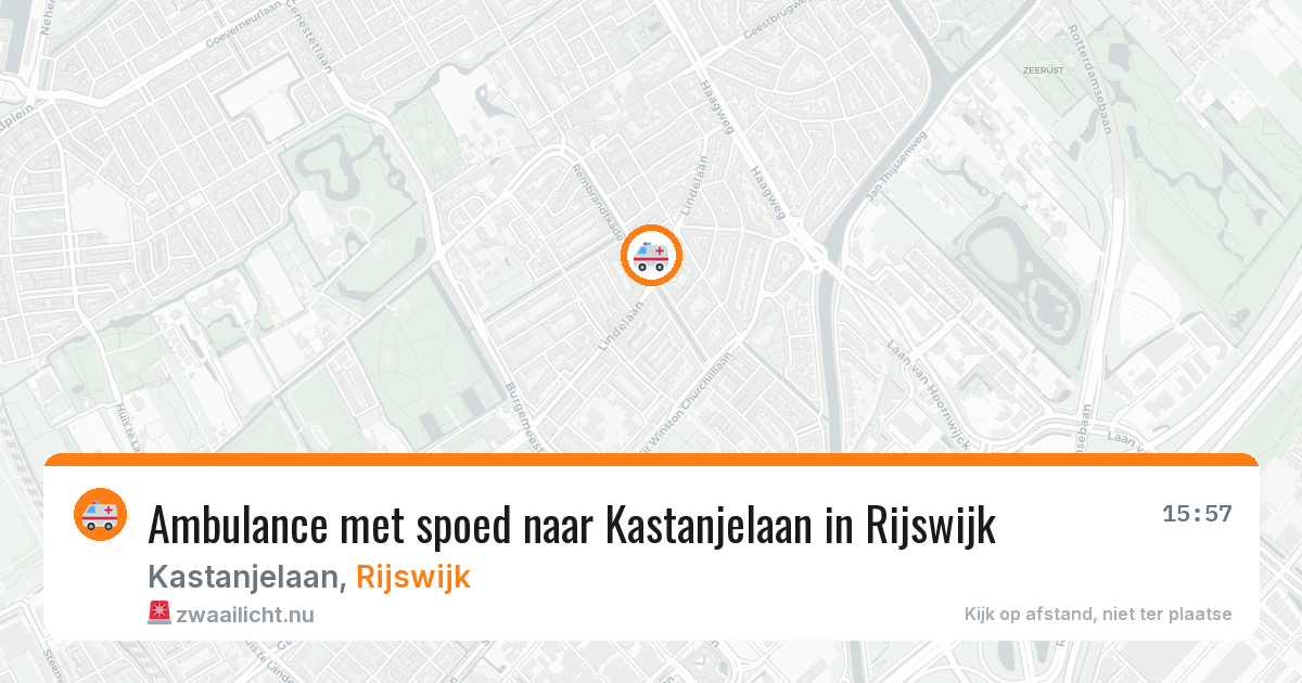 Ambulance met spoed naar Kastanjelaan in Rijswijk — 24 feb 2026