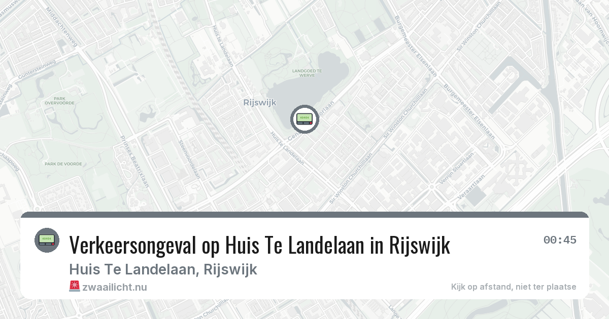 Verkeersongeval op Huis Te Landelaan in Rijswijk — 21 feb 2026