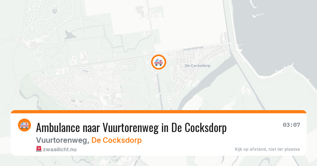 Ambulance naar Vuurtorenweg in De Cocksdorp — 12 jul 2026
