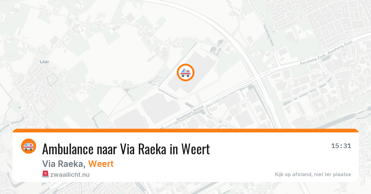 Ambulance naar Via Raeka in Weert — 26 jul 2026