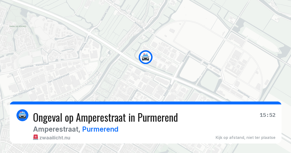 Ongeval op Amperestraat in Purmerend — 13 jul 2026