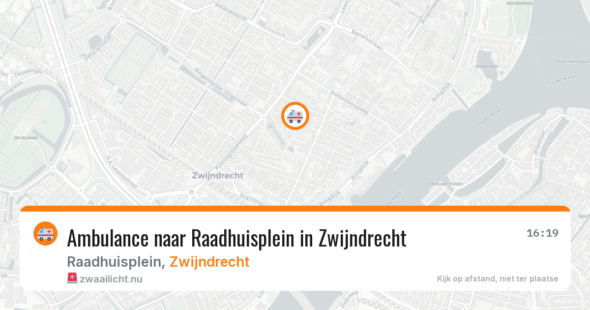 Ambulance naar Raadhuisplein in Zwijndrecht — 2 jun 2026