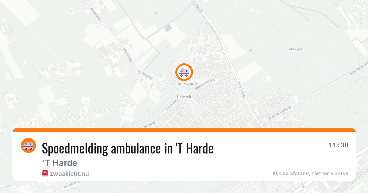 Spoedmelding ambulance in 'T Harde — 19 jul 2026