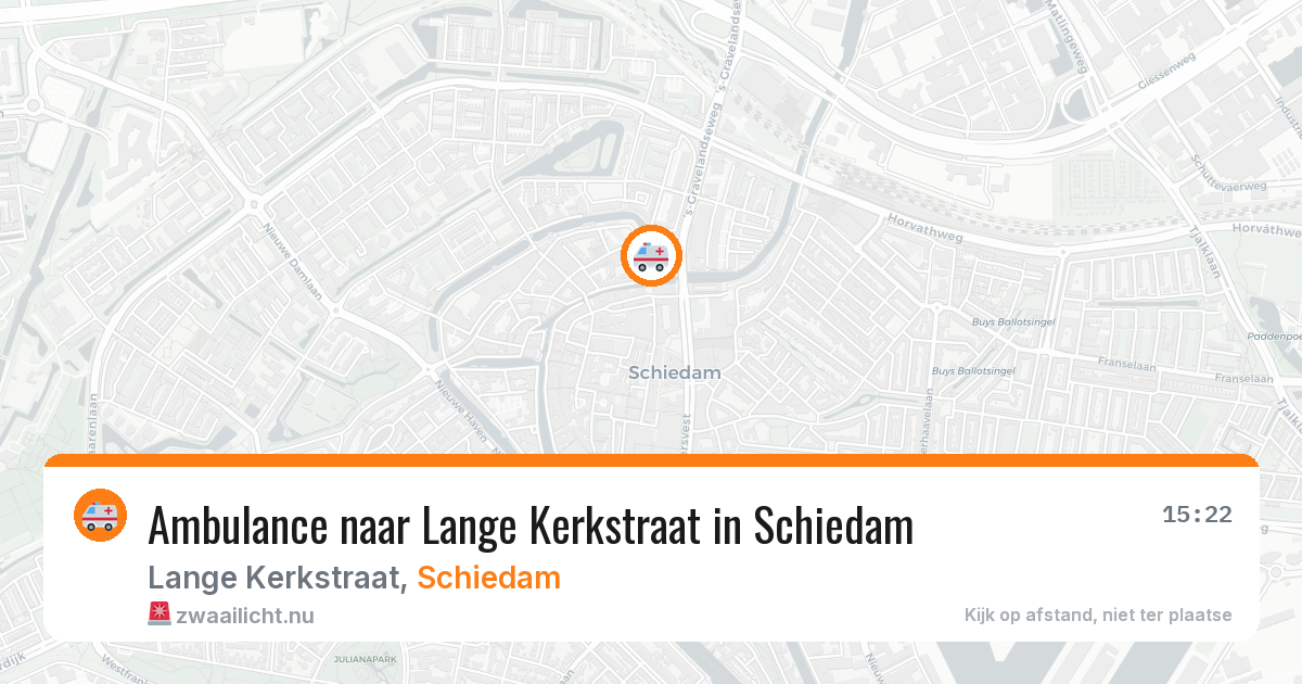 Ambulance naar Lange Kerkstraat in Schiedam — 9 mei 2026