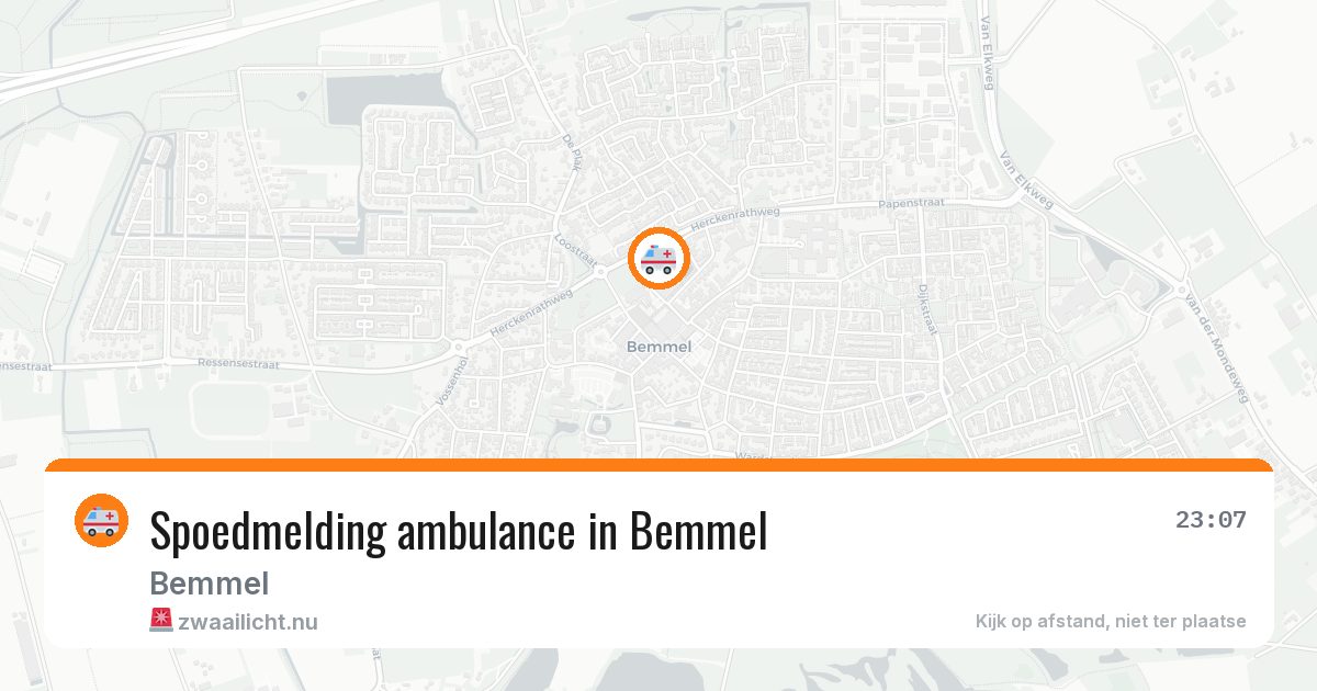 Spoedmelding ambulance in Bemmel — 18 jul 2026