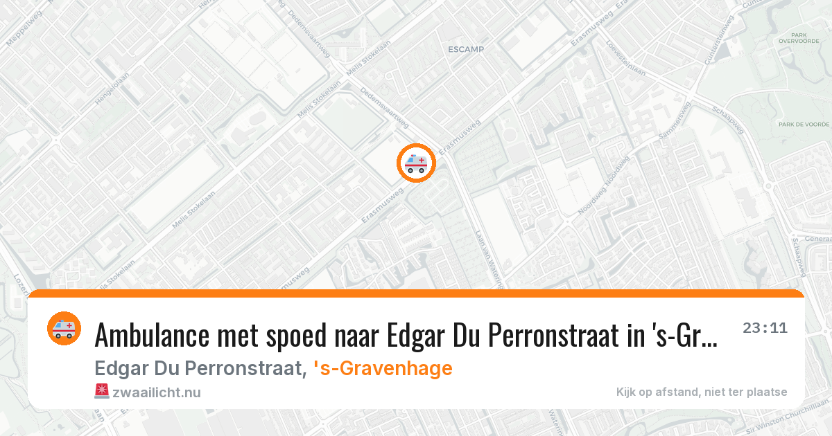 Ambulance met spoed naar Edgar Du Perronstraat in 's-Gravenhage — 13 jul 2026