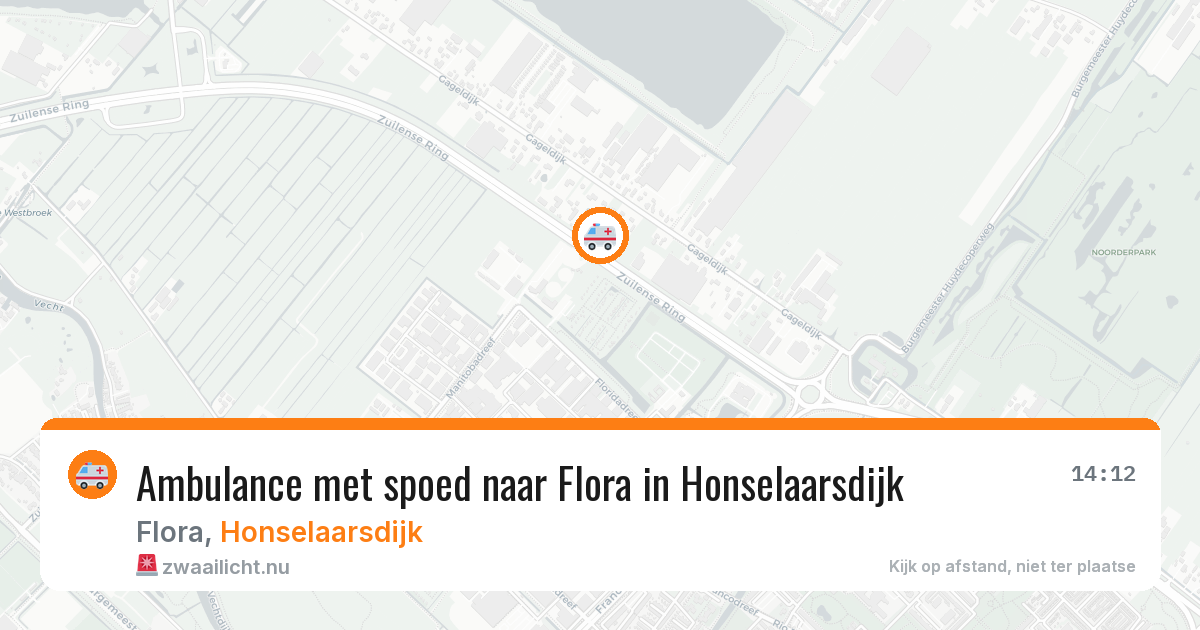 Ambulance met spoed naar Flora in Honselaarsdijk — 24 jul 2026