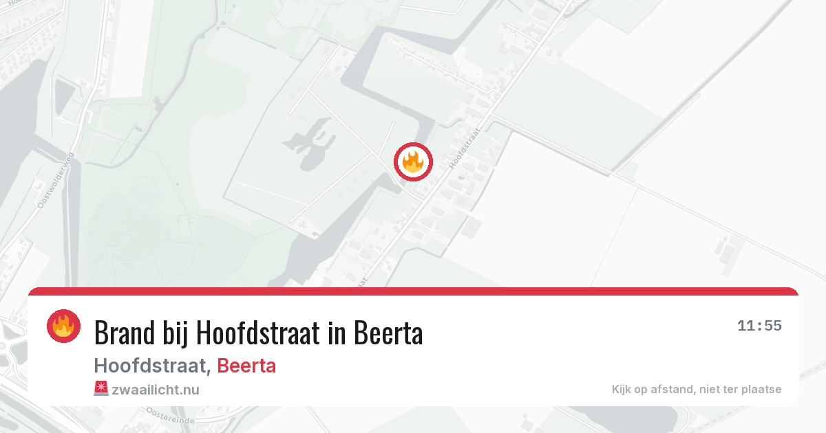 Brand bij Hoofdstraat in Beerta — 1 mrt 2026