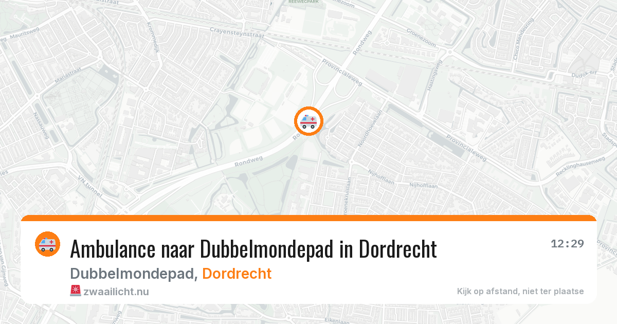Ambulance naar Dubbelmondepad in Dordrecht — 25 mei 2026