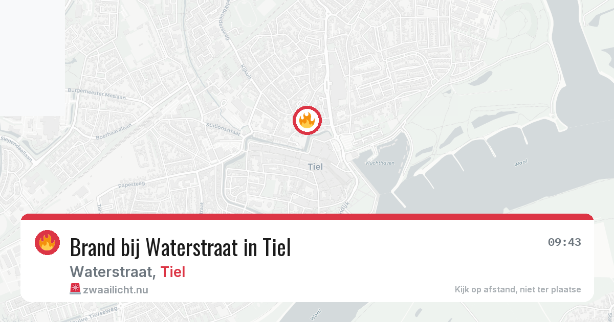 Brand bij Waterstraat in Tiel — 22 mei 2026