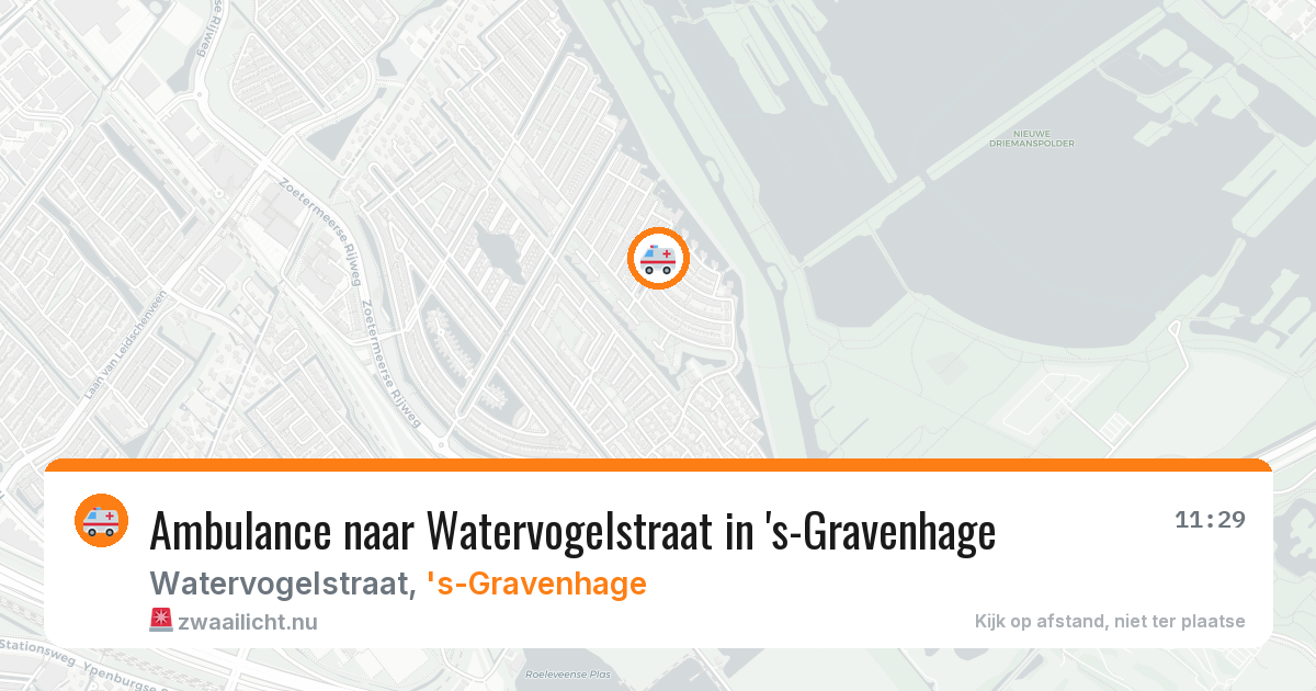 Ambulance naar Watervogelstraat in 's-Gravenhage — 25 jul 2026