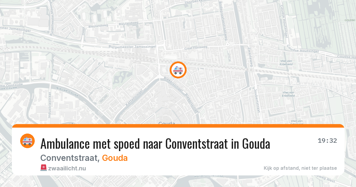 Ambulance met spoed naar Conventstraat in Gouda — 16 feb 2026