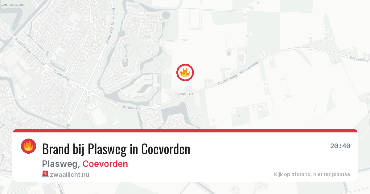Brand bij Plasweg in Coevorden — 15 apr 2026