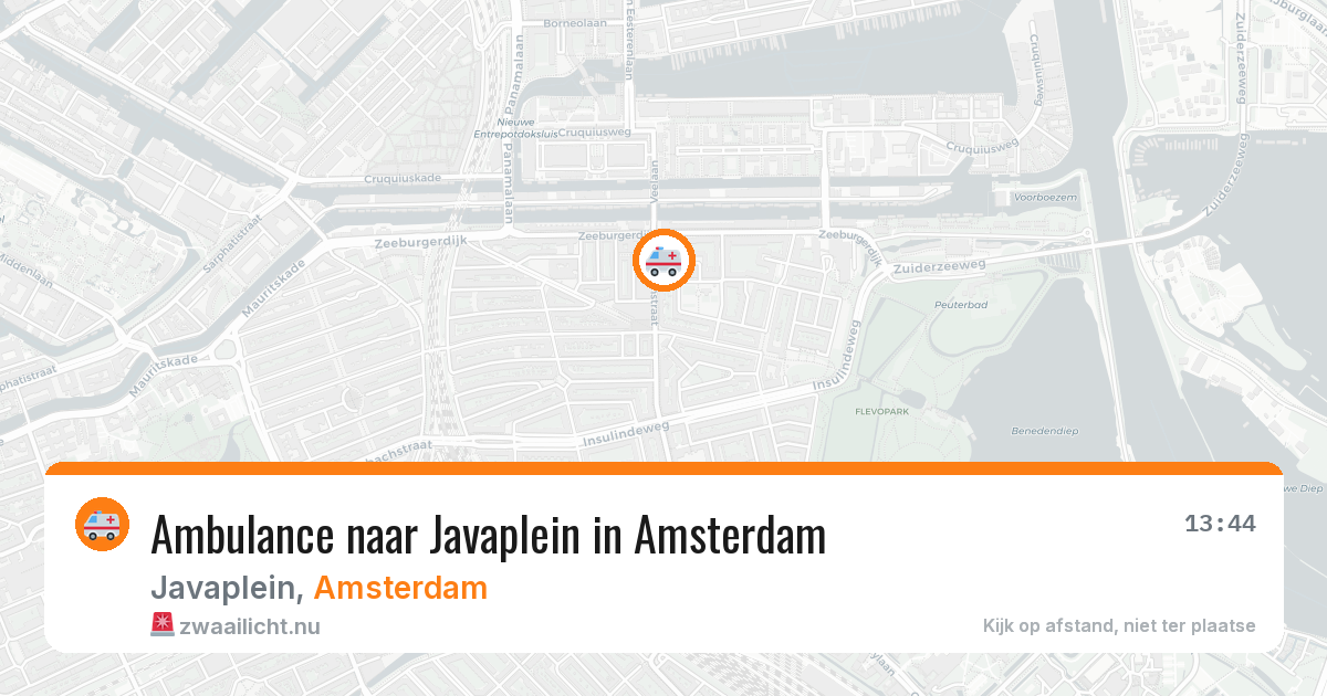 Ambulance naar Javaplein in Amsterdam — 18 jul 2026