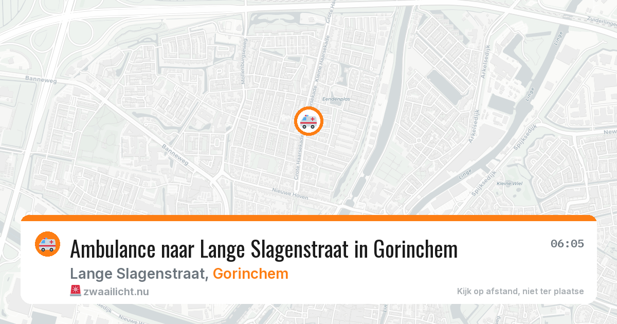 Ambulance naar Lange Slagenstraat in Gorinchem — 17 jul 2026