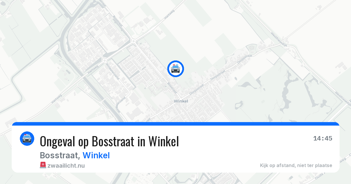 Ongeval op Bosstraat in Winkel — 13 jul 2026