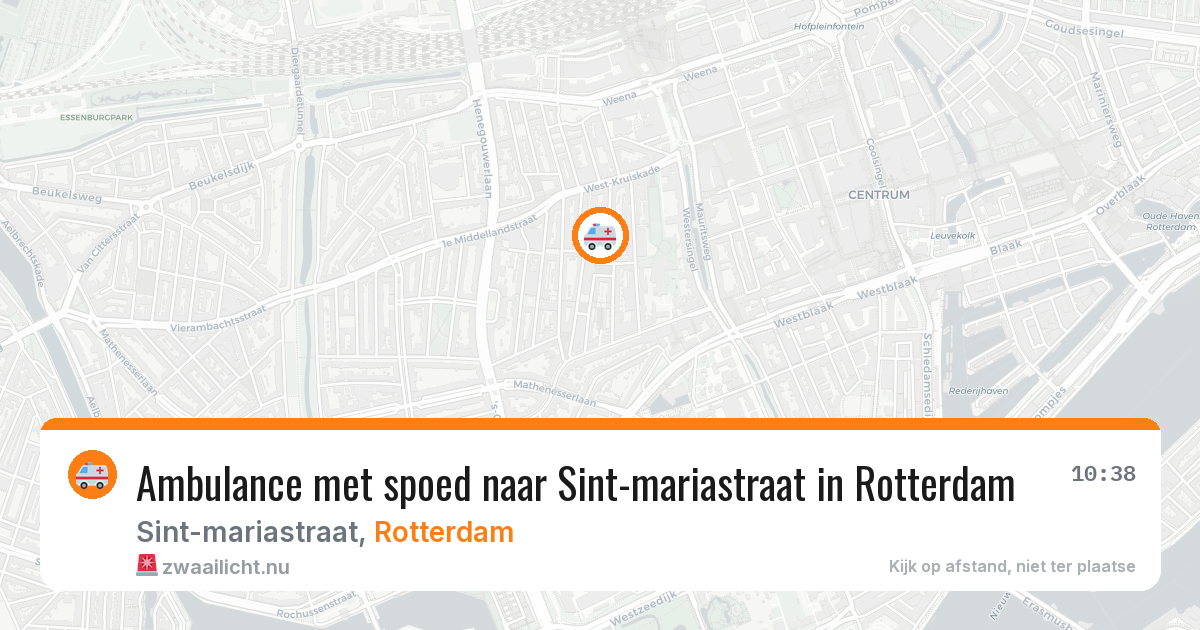 Ambulance met spoed naar Sint-mariastraat in Rotterdam — 21 mei 2026