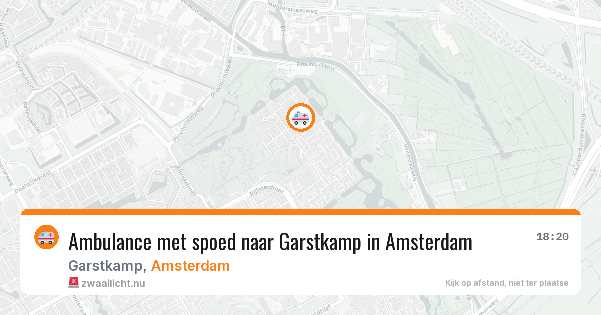 Ambulance met spoed naar Garstkamp in Amsterdam — 17 mei 2026