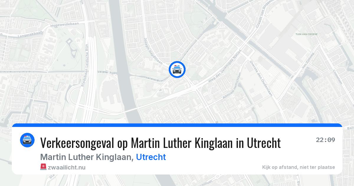 Verkeersongeval op Martin Luther Kinglaan in Utrecht — 15 jul 2026