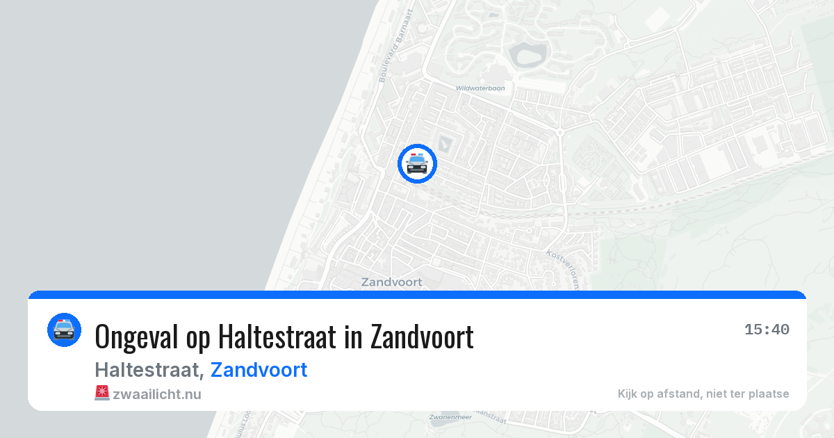 Ongeval op Haltestraat in Zandvoort — 22 mrt 2026