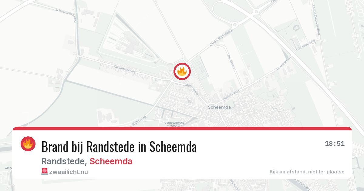 Brand bij Randstede in Scheemda — 3 mrt 2026