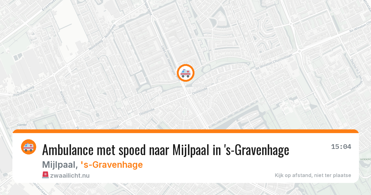 Ambulance met spoed naar Mijlpaal in 's-Gravenhage — 19 jul 2026