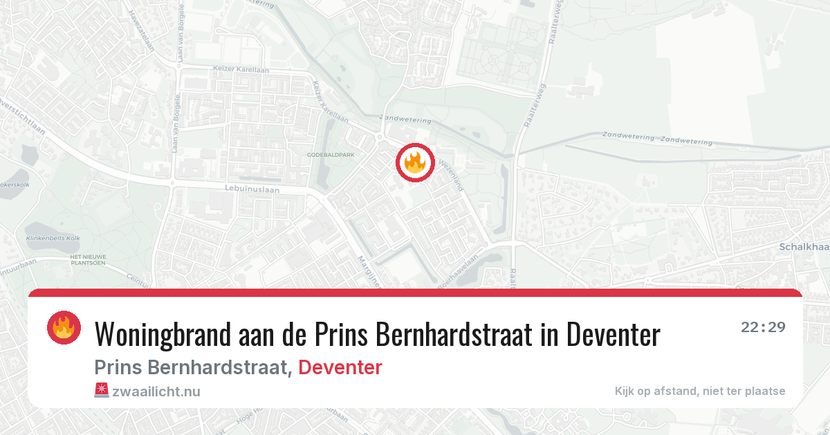 Woningbrand aan de Prins Bernhardstraat in Deventer — 7 mei 2026