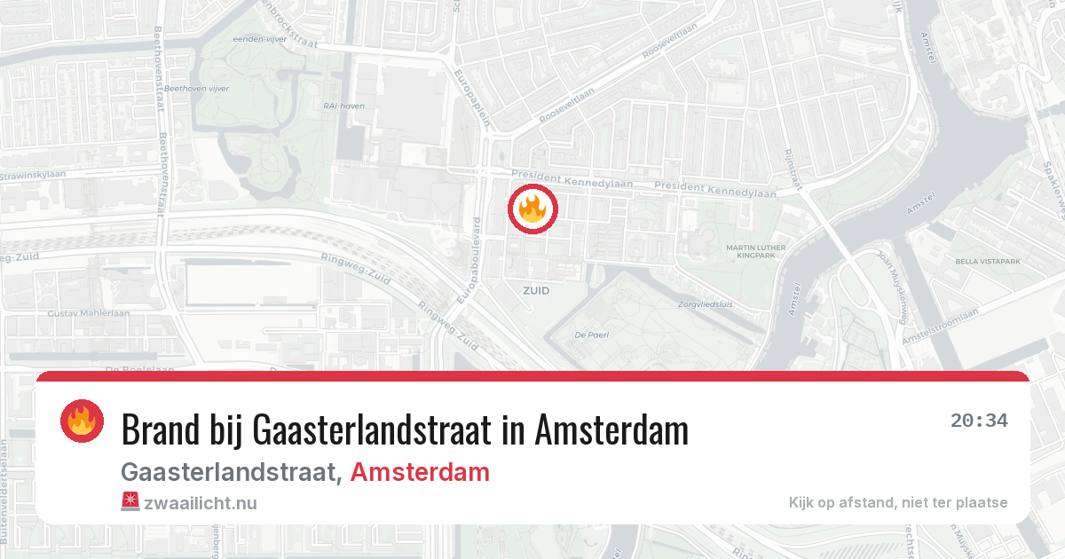 Brand bij Gaasterlandstraat in Amsterdam — 24 mei 2026