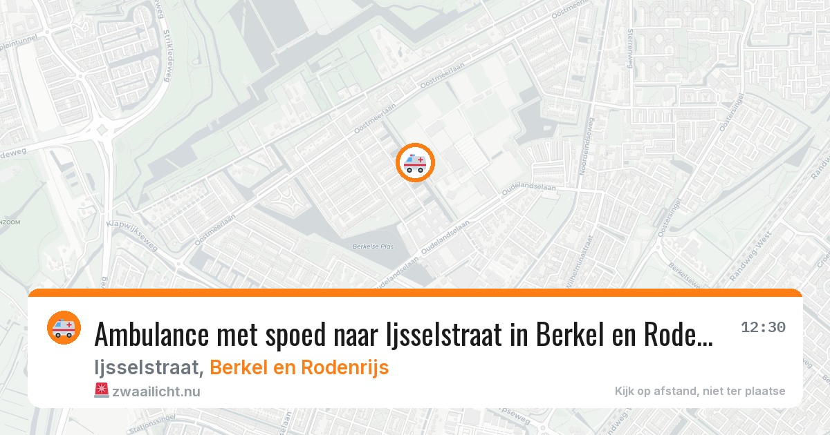 Ambulance met spoed naar Ijsselstraat in Berkel en Rodenrijs — 24 mrt 2026