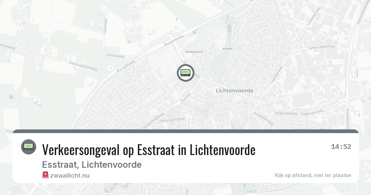 Verkeersongeval op Esstraat in Lichtenvoorde — 14 jul 2026