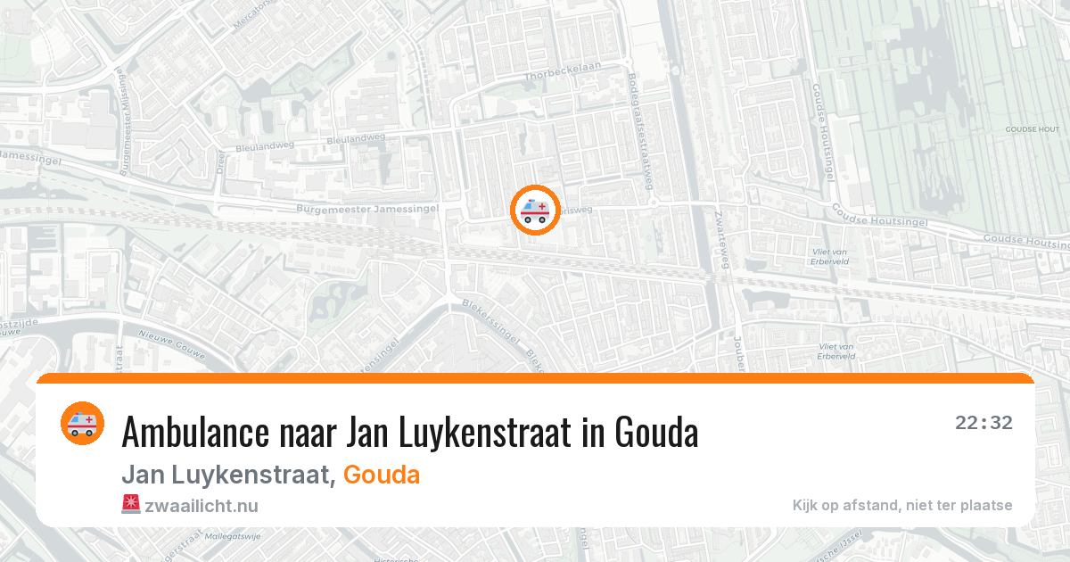 Ambulance naar Jan Luykenstraat in Gouda — 26 mrt 2026