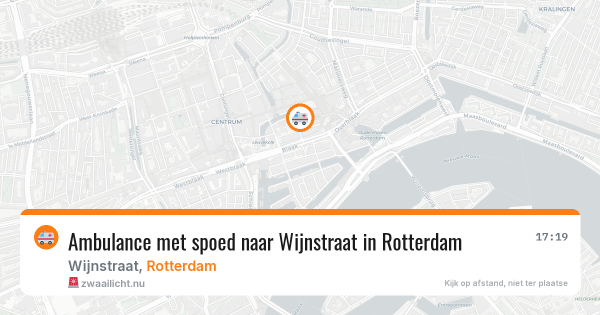 Ambulance met spoed naar Wijnstraat in Rotterdam — 28 mrt 2026