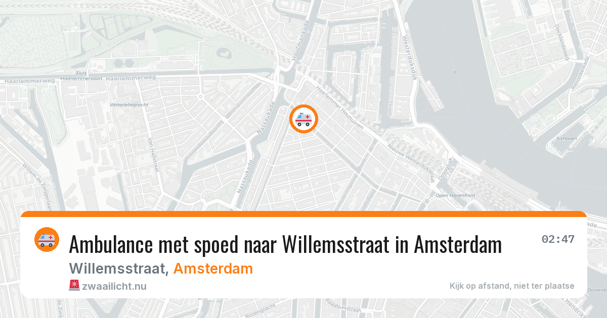 Ambulance met spoed naar Willemsstraat in Amsterdam — 17 jul 2026