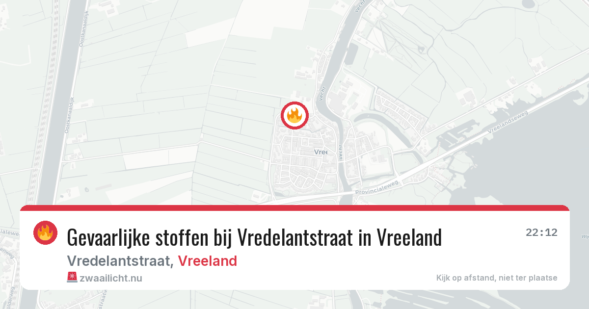 Gevaarlijke stoffen bij Vredelantstraat in Vreeland — 22 apr 2026