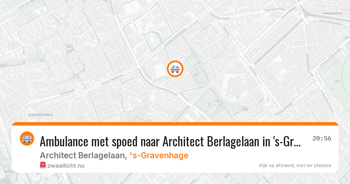 Ambulance met spoed naar Architect Berlagelaan in 's-Gravenhage — 18 jul 2026