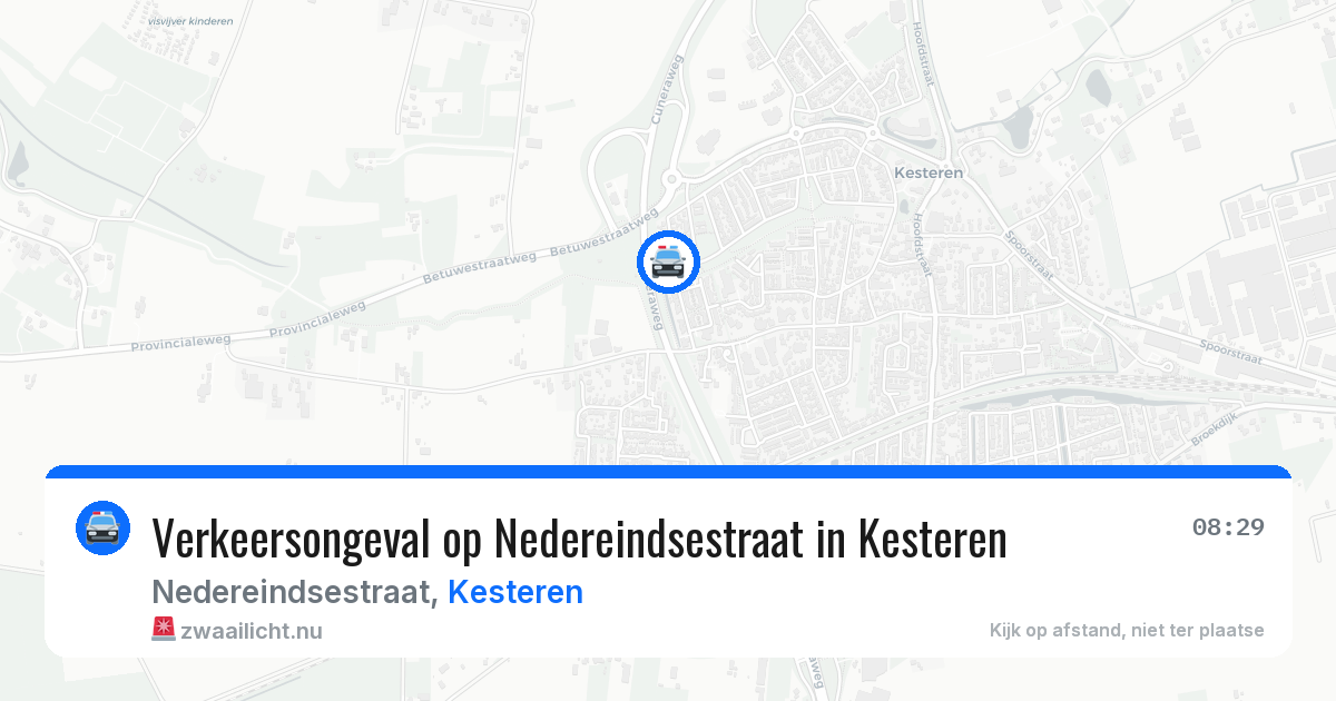 Verkeersongeval op Nedereindsestraat in Kesteren — 7 apr 2026