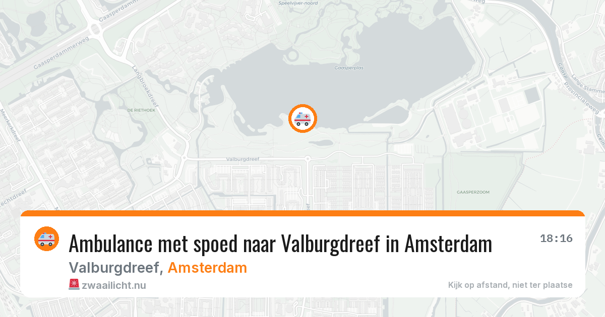 Ambulance met spoed naar Valburgdreef in Amsterdam — 16 jul 2026