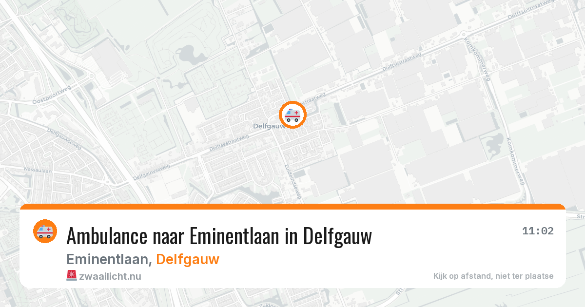 Ambulance naar Eminentlaan in Delfgauw — 14 jul 2026