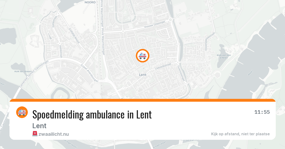 Spoedmelding ambulance in Lent — 11 jul 2026