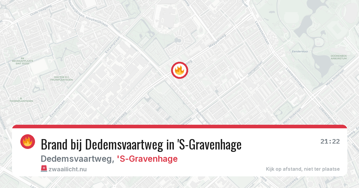 Brand bij Dedemsvaartweg in 'S-Gravenhage — 20 jul 2026