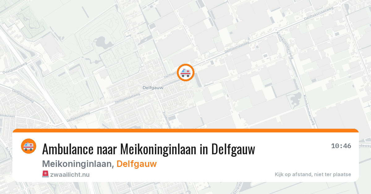 Ambulance naar Meikoninginlaan in Delfgauw — 24 mei 2026