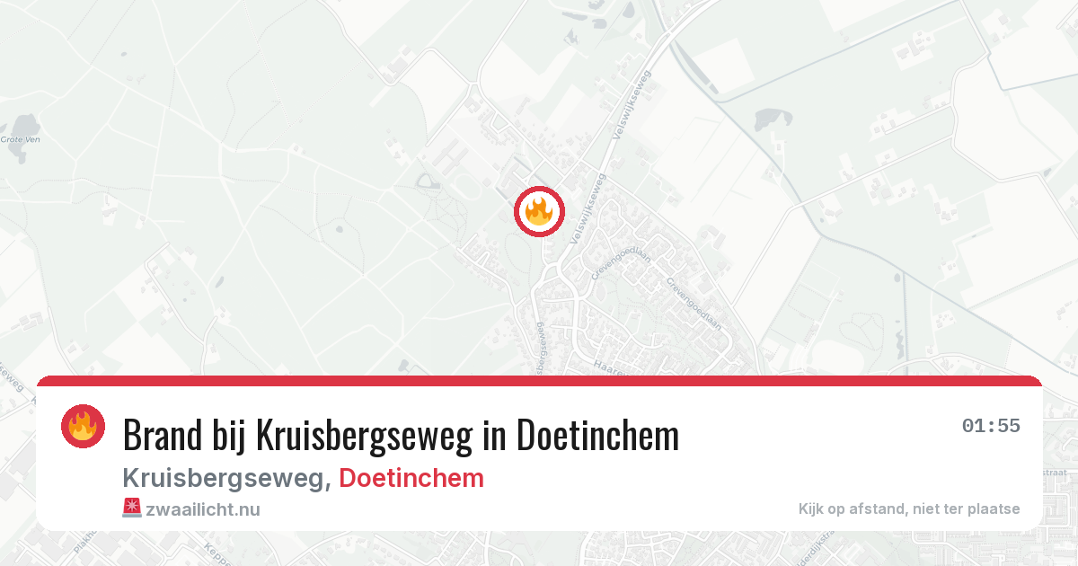 Brand bij Kruisbergseweg in Doetinchem — 29 mei 2026