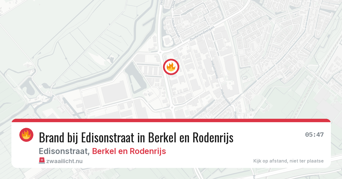 Brand bij Edisonstraat in Berkel en Rodenrijs — 5 mei 2026
