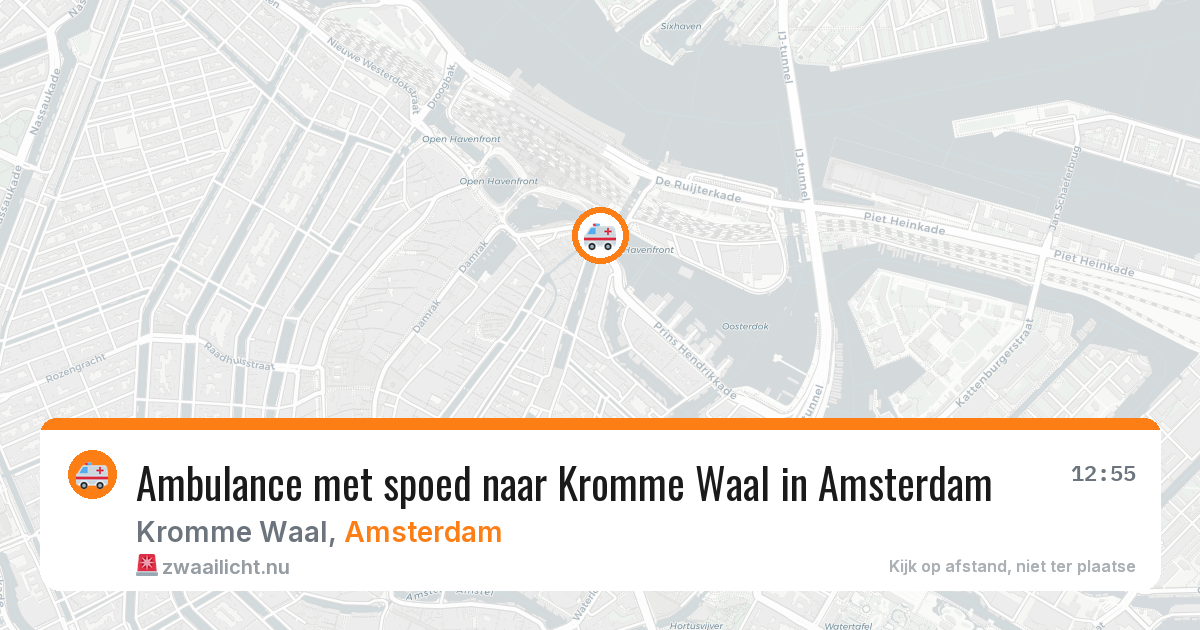 Ambulance met spoed naar Kromme Waal in Amsterdam — 4 mei 2026