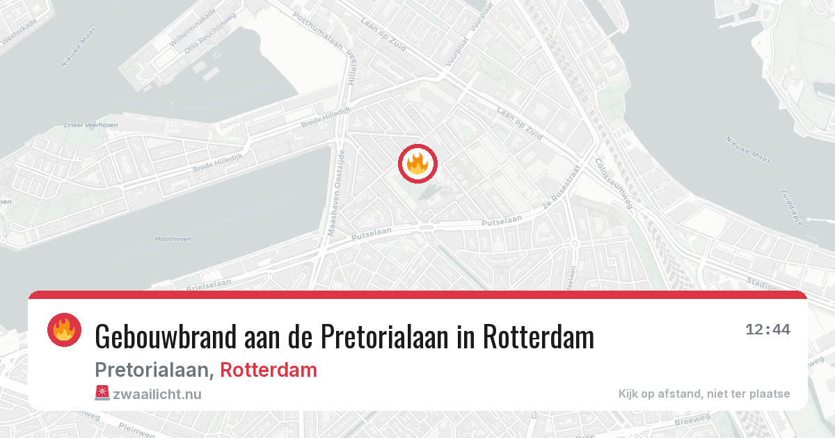 Gebouwbrand aan de Pretorialaan in Rotterdam — 2 mrt 2026