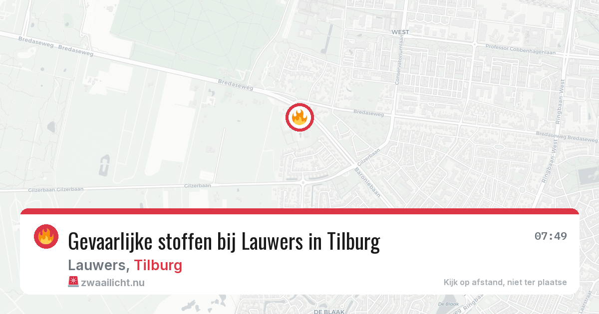 Gevaarlijke stoffen bij Lauwers in Tilburg — 28 mei 2026